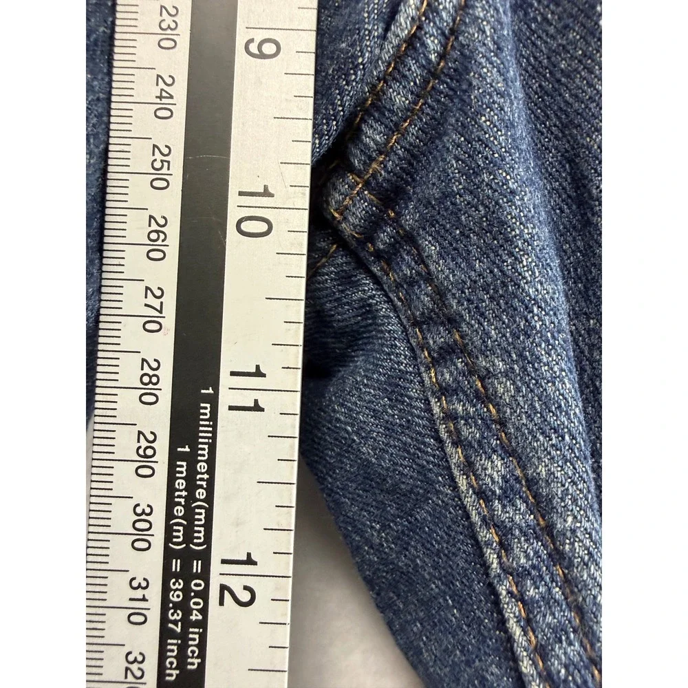 Carhartt Flannel Lined‎ Jeans Mens 36x32 Relaxed Fit Blue Denim Plaid Lined